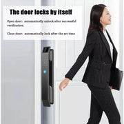 3D Face Recognition Unlock Digital Door Lock With Camera FIngerprint Password Unlock Keyless Electronic Door Lock