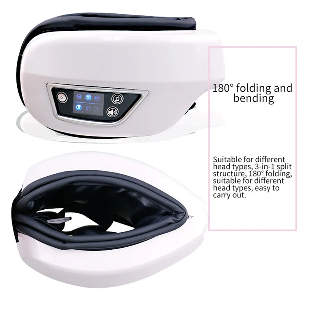 6D Smart Vibration Eye Massager Hot Airbag Compress Bluetooth Music Eye Massage Sleep Mask Eye Relax Fatigue Eye Care Instrument