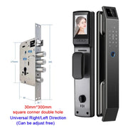 3D Face Recognition Unlock Digital Door Lock With Camera FIngerprint Password Unlock Keyless Electronic Door Lock