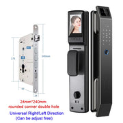 3D Face Recognition Unlock Digital Door Lock With Camera FIngerprint Password Unlock Keyless Electronic Door Lock