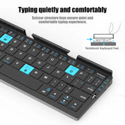 Folding Mini Wireless BT Keyboard With Magnetic Stand Aluminum Alloy Keypad For iPad iPhones Samsung Tablet Rechargeable Keypad