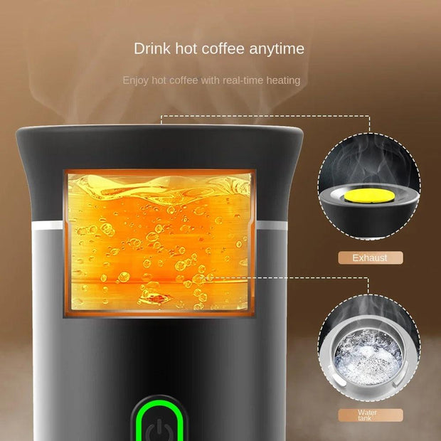 Portable Wireless Electric Espresso Coffee Machine For Travel &Car &Home Camping Coffee Maker 3-in-1 Capsule Powder Coffee Maker