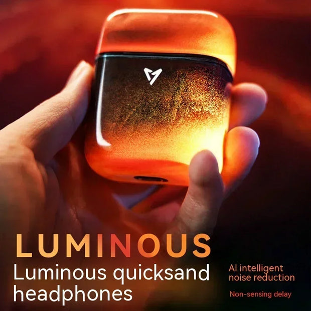 Luminous In-Ear Headset Quicksand Active Noise Cancellation Wireless Bluetooth Headset Low Latency Gaming Headset